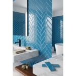 Karo Metro Bumpy Ocean Glossy Duvar Seramiği 7,5x30 cm Mutfak Tezgah Arası ve Banyo Fayansı