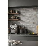 Karo Metro Antic Grey Glossy Duvar Seramiği 7,5x30 cm Mutfak Tezgah Arası ve Banyo Fayansı