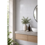 Karo Metro Super White Flat Glossy Duvar Seramiği 7,5x15 cm Mutfak Tezgah Arası ve Banyo Fayansı