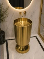 Paslanmaz Çelik Monoblok Lavabo. Altın sarısı (Gold) - Görsel 3
