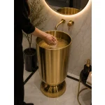 Paslanmaz Çelik Monoblok Lavabo. Altın sarısı (Gold)